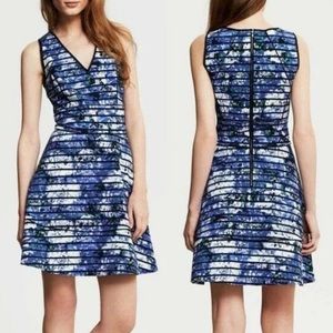 Banana Republic floral striped fit and flare sleeveless dress size 0